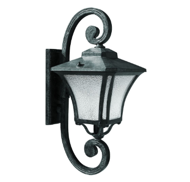 Dabmar Lighting GM211-L6-RGBW-B Cast Aluminum Wall Fixture, E26, Color Temperature RGBW, Black Finish