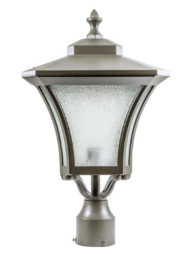 Dabmar Lighting GM212-BZ Small Post Mount Fixture Incandescent 120 Volts in Bronze Finish