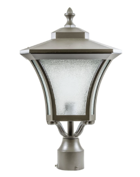 Dabmar Lighting GM212-L9-27K-BZ Cast Alum Post Top Fixture 120V GU24 LED 9W 2700K in Bronze Finish