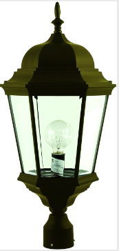 Dabmar Lighting GM235-L20-50K-BZ Cast Alum Post Top Fixture 120V-277V G24 LED 20W 5000K Bronze Finish
