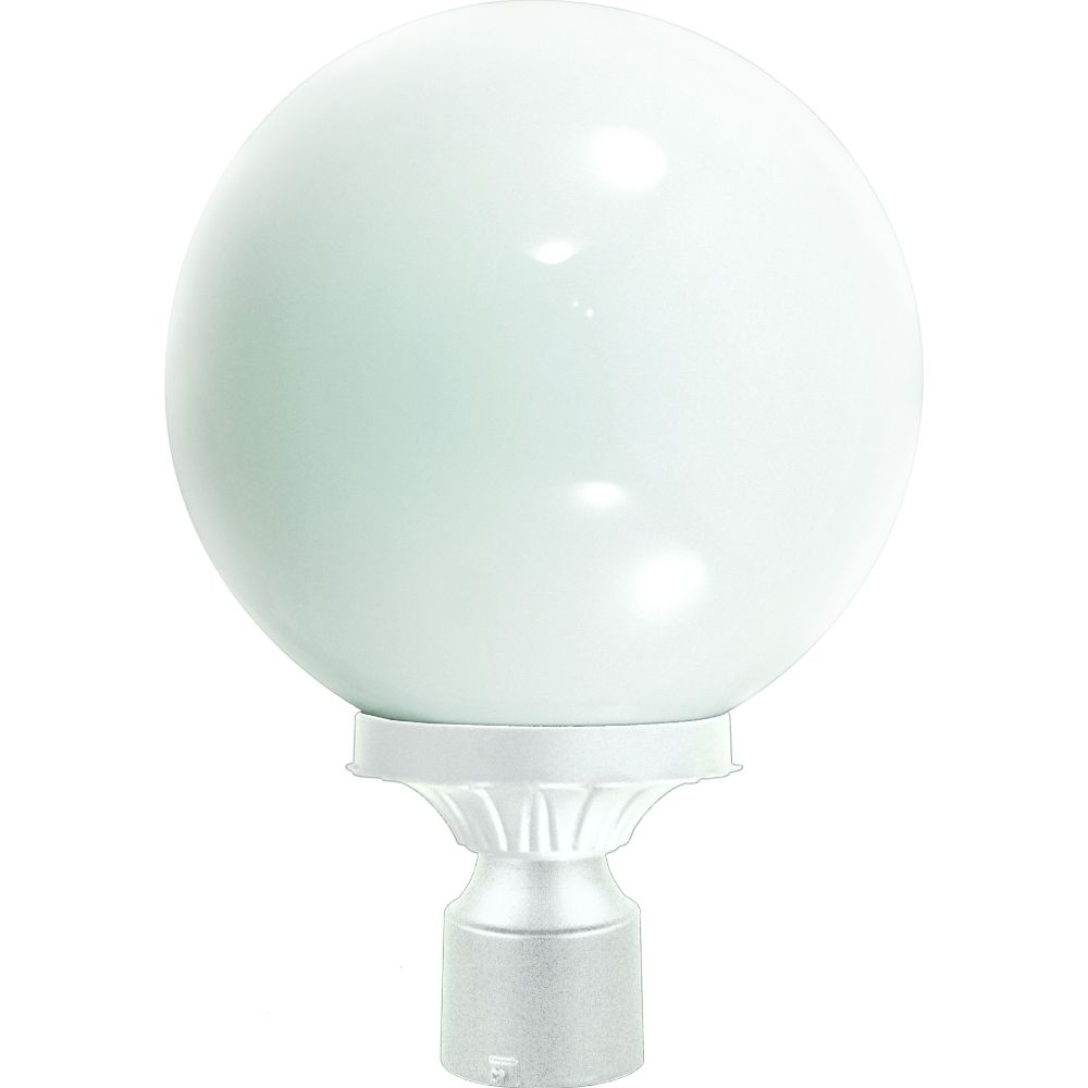 Dabmar Lighting GM240-L6-RGBW-W LED Cast Aluminum E26 Post Top Fixture, 86V-265V, Color Temperature RGBW, White Finish