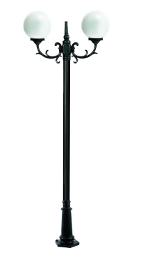 Dabmar Lighting GM2402-BZ Cast Aluminium 2 Post Top Fixture Pole + E26 2X No Lamp, Voltage 120V, Bronze Finish