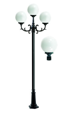 Dabmar Lighting GM2403-VG Emily 3 Light Post Light Incandescent Fixture in Verde Green Finish