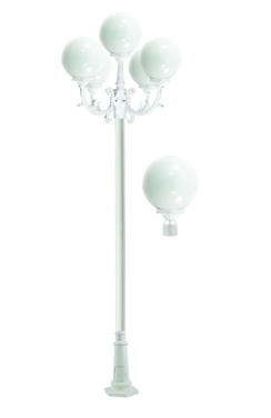 Dabmar Lighting GM2405-W Emily 5 Light Post Light Incandescent Fixture in White Finish