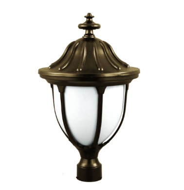 Dabmar Lighting GM552-L9-40K-BZ Cast Aluminum Post Top Fixture, GU24, Color Temperature 4000K, Bronze Finish