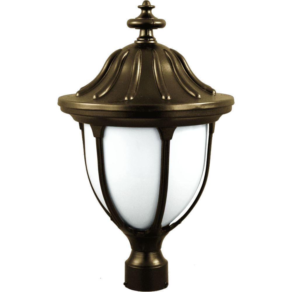 Dabmar Lighting GM552-L6-60K-BZ LED Cast Aluminum Post Top Fixture, 120V, E26, Color Temperature 6000K, Bronze Finish