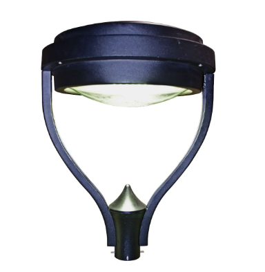 Dabmar Lighting GM570-LB60-50K-B Cast Aluminum Post Top Fixture, LB, Color Temperature 5000K, Black Finish