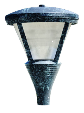 Dabmar Lighting GM580-L120-41K-VG Cast Alum Post Top Fixture 120V-277V E39 LED 120W 4100K in Verde Green Finish