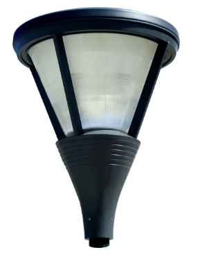 Dabmar Lighting GM580-L63-30K-B Cast Alum Post Top Fixture 120V-277V E39 LED 63W 3000K in Black Finish