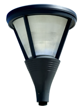 Dabmar Lighting GM580-L80-40K-B Cast Alum Post Top Fixture 120V-277V E39 LED 80W 4000K in Black Finish