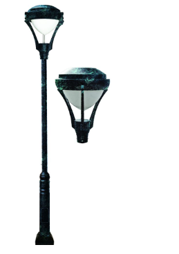 Dabmar Lighting GM5901-VG Cast Aluminum 1 Light Large Post High Pressure Sodium Fixture No Lamp, Voltage 120V, Verde Green Finish