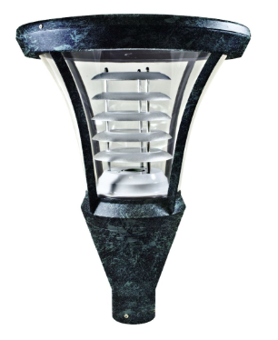 Dabmar Lighting GM640-L30-30K-VG Cast Alum Post Top Fixture 85V-265V E26 LED 30W 3000K in Verde Green Finish