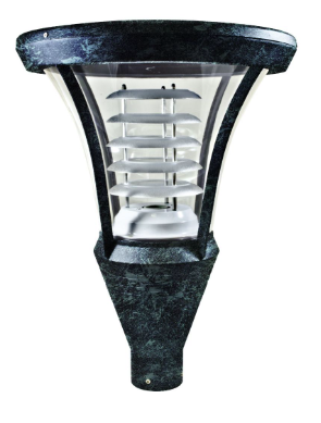 Dabmar Lighting GM640-L30-65K-VG Cast Alum Post Top Fixture 85V-265V E26 LED 30W 6500K in Verde Green Finish