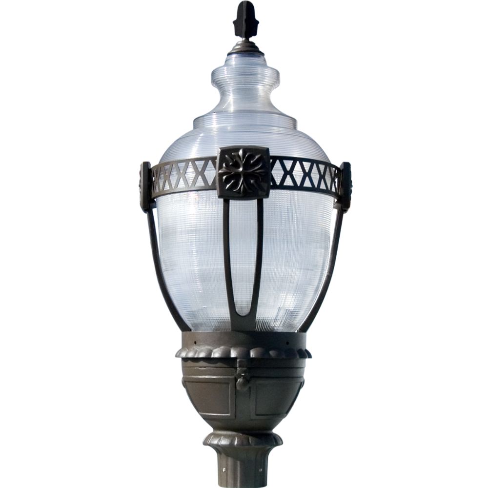 Dabmar Lighting GM660-L120-41K-B LED Cast Aluminum E39 Post Top Light Fixture, 120V-277V, Color Temperature 4100K, Black Finish