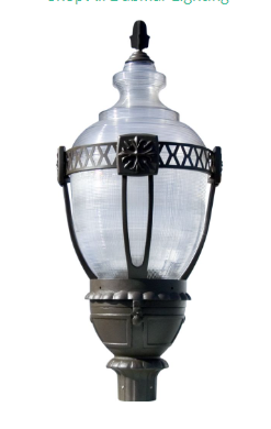 Dabmar Lighting GM660-L63-40K-VG Cast Alum Post Top Fixture 120V-277V E39 LED 63W 4000K in Verde Green Finish