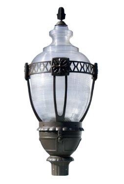 Dabmar Lighting GM660-L63-50K-B Cast Alum Post Top Fixture 120V-277V E39 LED 63W 5000K in Black Finish