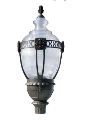 Dabmar Lighting GM660-L80-30K-BZ Cast Alum Post Top Fixture 120V-277V E39 LED 80W 3000K in Bronze Finish