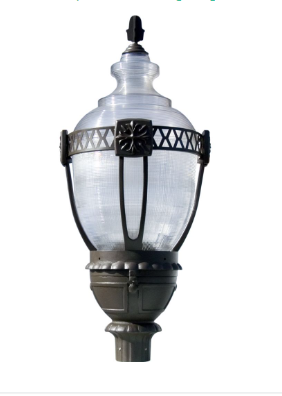 Dabmar Lighting GM660-L80-30K-VG Cast Alum Post Top Fixture 120V-277V E39 LED 80W 3000K in Verde Green Finish