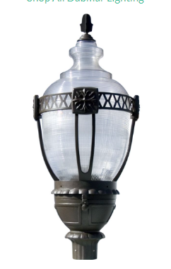 Dabmar Lighting GM660-L80-50K-VG Cast Alum Post Top Fixture 120V-277V E39 LED 80W 5000K in Verde Green Finish