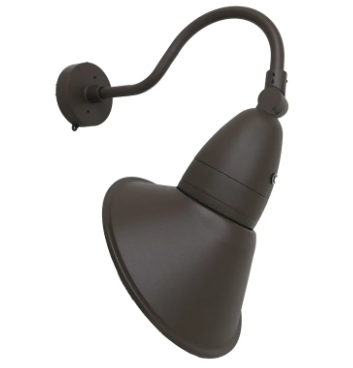 Westgate GNBA-18-35W-MCTP-BR-P 11" 3CCT Angled Gooseneck Barn Light, Wattage 18W/26W/35W, CCT 3000K/4000K/5000K, Bronze Finish