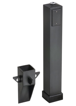 Arlignton GP37B 37″ Gard-N-Post Support For Outdoor Light Fixtures, Black Finish