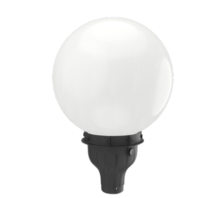 Westgate GPB-18-40-80W-MCTP-BK Post-Top Sphere LED Fixture 17.7in Diameter 40W/60W/80W Selectable 3CCT, 135 LM/W, Black Finish