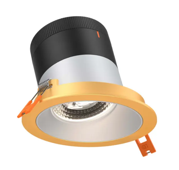 Dals Lighting RC03-CC-60-SLAZ-TGD Versa 3" Alzak Modular Downlight, Slope Ceiling 60 degree Beam Angle Wattage & CCT Selectable - Gold Trim