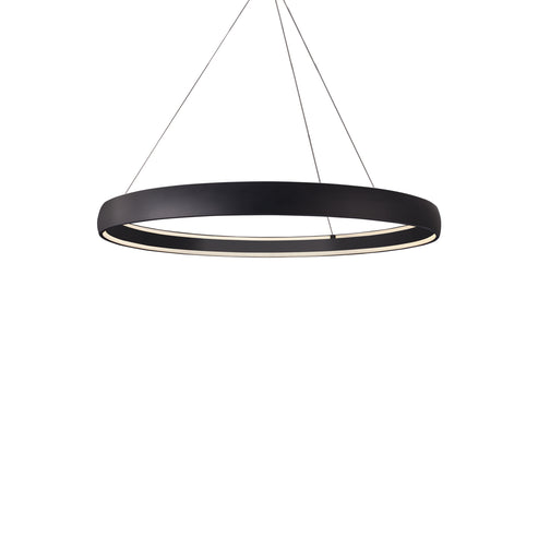 Kuzco Lighting PD22753-BK-UNV-010 Halo 53-in Pendant Ceiling Light - CCT: 3000K - Finish: Black