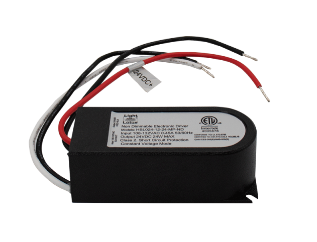 Lotus LED Lights HBL024-12-24-MP-ND Non-Dimmable Electronic Driver, 24V, 24W