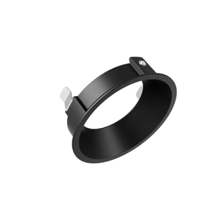 DMF Lighting HCLTR4BKFL H-Series 4" Round Flangeless Trim - Black Finish