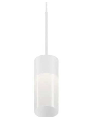 DMF Lighting HCP3D3CWH H-Series 3.5" LED Pendant Mount Cylinder, Selectable 5W, 9W, 12W, Dim-to-Warm / 3K-22K, Voltage 120V, White Finish