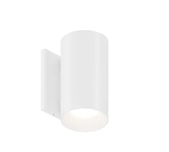 DMF Lighting HCW6B3CWH H-Series 3.5" LED Wall Mount Cylinder, Selectable Wattage 5W, 9W, 12W, Color Temperature Dim-to-Warm, 3K-22K, Voltage 120V, White Finish