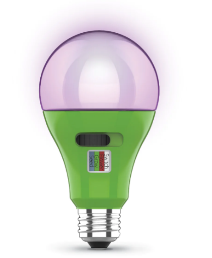 Feit Electric A21/ADJ/GRW/LED/HDRP A21 Selectable Spectrum for Seeding Growing Blooming Indoor Greenhouse Plant Grow LED, Color Temperature 3300K, Wattage 17W, Voltage 120V