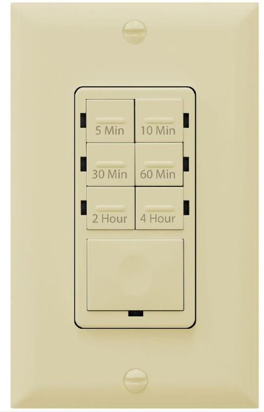 Enerlites HET06-R-I 800 WATTS 4-HOUR IN-WALL PRESET TIMER SWITCH - IVORY