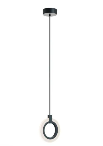AFX Lighting HLOP08LAJUDBK Halo 8" LED Pendant, Wattage 18W, Multi-Color Temperature, Voltage 120-277V, Black