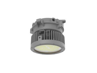 MaxLite HLRM80H HLRM Series Medium Size Universal Mount Lowbay CID2 Wide 110 Clear Glass Lens Light, Wattage 80W, 347-480V, CCT 5000K, Gray Finish