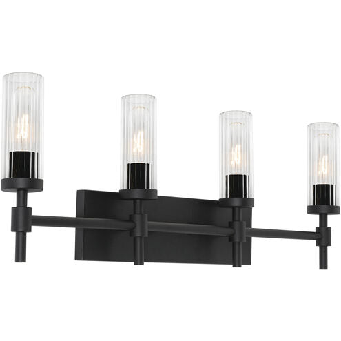 AFX Lighting HNTV3011MBBK Huntington 4 Light 30 inch Light Vanity Light Wall Light Black Finish