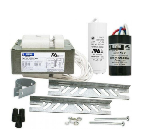 Keystone HPS-150X-Q-KIT 1/3 150W High Pressure Sodium, Quad Tap, Ballast Replacement Kit