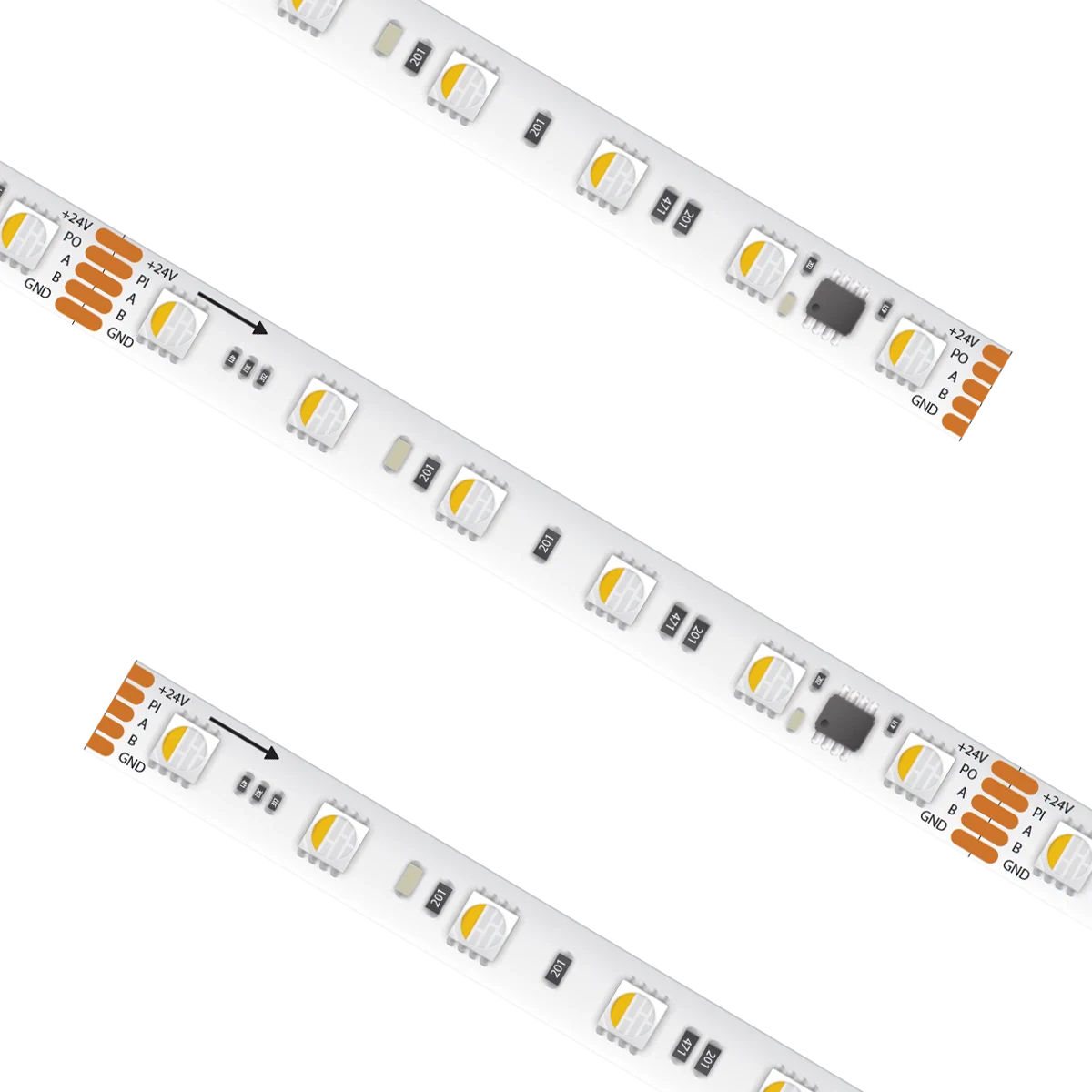 American Lighting HTL20-PXL-RGBW6-24VDC-16 RGBW Dynamic Pixel Tape Light – DMX512 Controlled, 24V DC, 95LM/ft, 90+ CRI, 16.4ft Reel, cULus Listed (IP20, Dry Location)