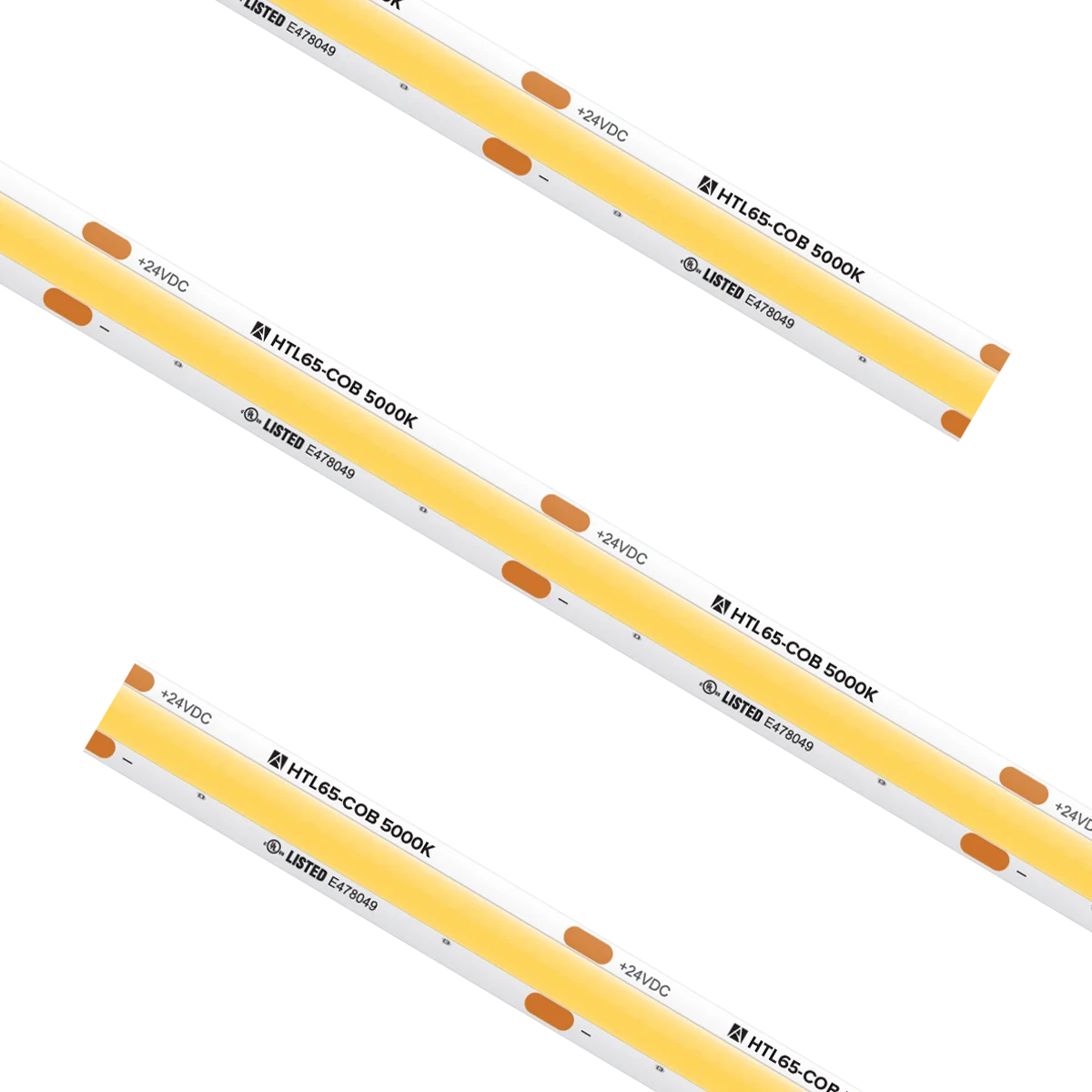 American Lighting HTL65-COB-CW-CC High Output COB Tape Light IP65 5000K – 24V DC, 434LM/ft, Ultra-Bright Daylight, Custom Cut (1.97" Increments)