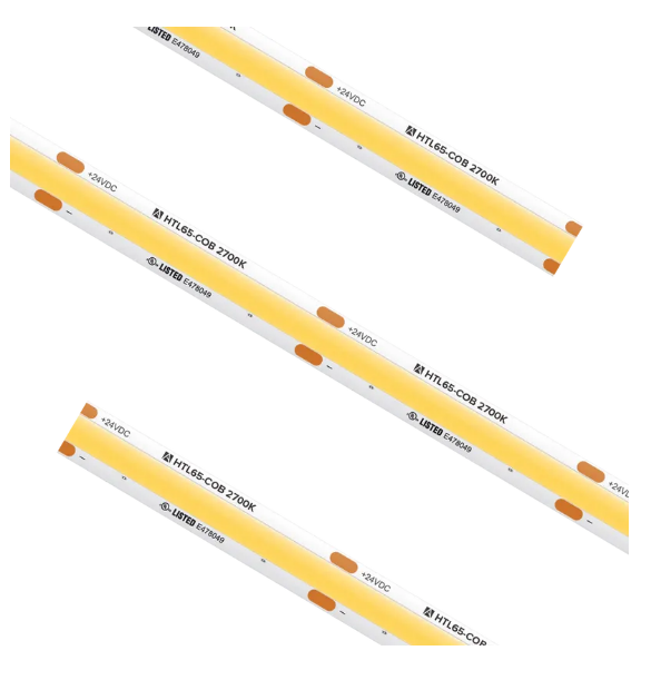 American Lighting HTL65-COB-UWW-CC Custom Cut HTL COB Tape Light, IP65, 1.96" Cut Increment, 2700K, 4.5W/ft