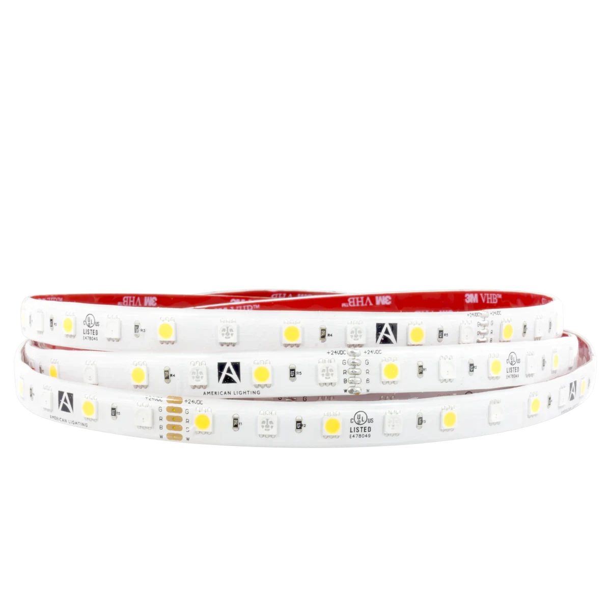 American Lighting HTL65-RGBW-CC High Output Tape Light IP65 RGBW – 24V DC, 240LM/ft, 90+ CRI, Custom Cut (6.56" Increments), cULus Listed for Wet Locations