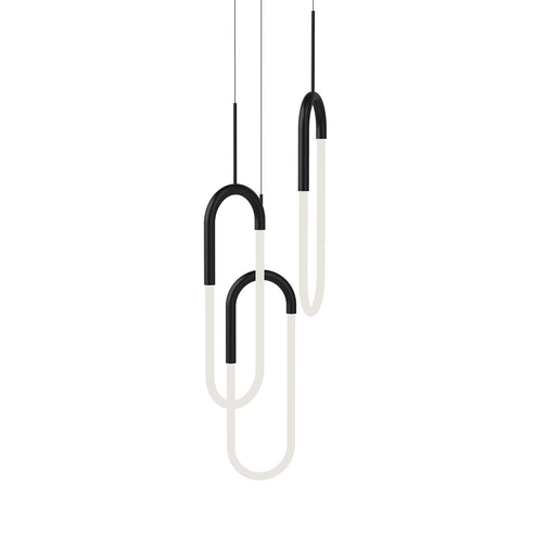 Kuzco Lighting MP95103-BK-UNV Huron 3 Head Multi Pendant Ceiling Light - CCT: 3000K - Finish: Black