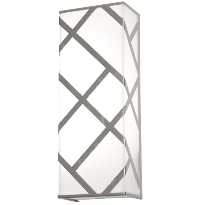 AFX Lighting HVNS0513LAJUDSN Haven 13 Inch Tall LED Wall Sconce In Satin Nickel With White Acrylic Diffuser