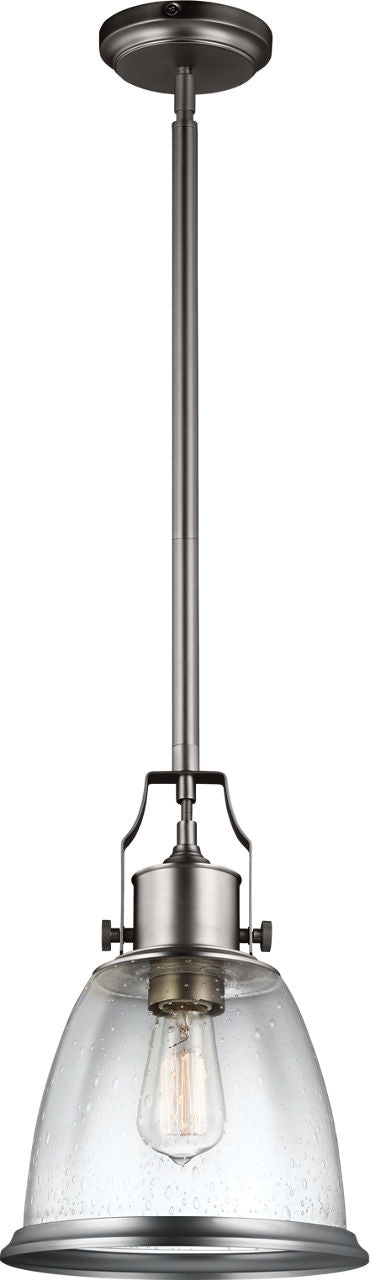 Generation Lighting Hobson 1 light satin nickel pendant ceiling light
