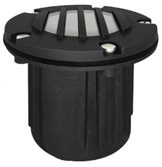 EnvisionLED IGL-RB-BR-MBL-12V Low Voltage In-Ground Well Light, Ribbed Lens, Wattage 50W Halogen Max/LED, MR-16 Voltage 12V, Brass Black