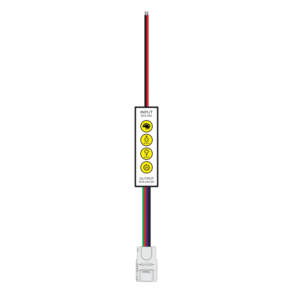 American Lighting INLINE-RGB-CTRL RGB Simple Select In-line Controller - 4Pin