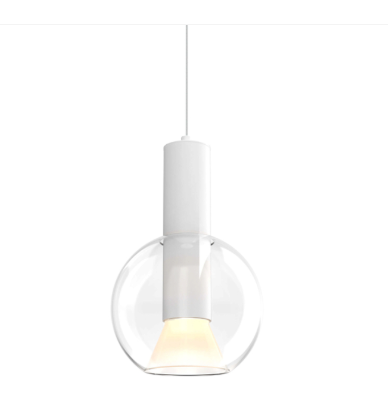 DALS Lighting IRPD-CC-WH Iris 9" LED Pendant - 12W - CCT Selectable - 760 Lumens - 120V - White Finish