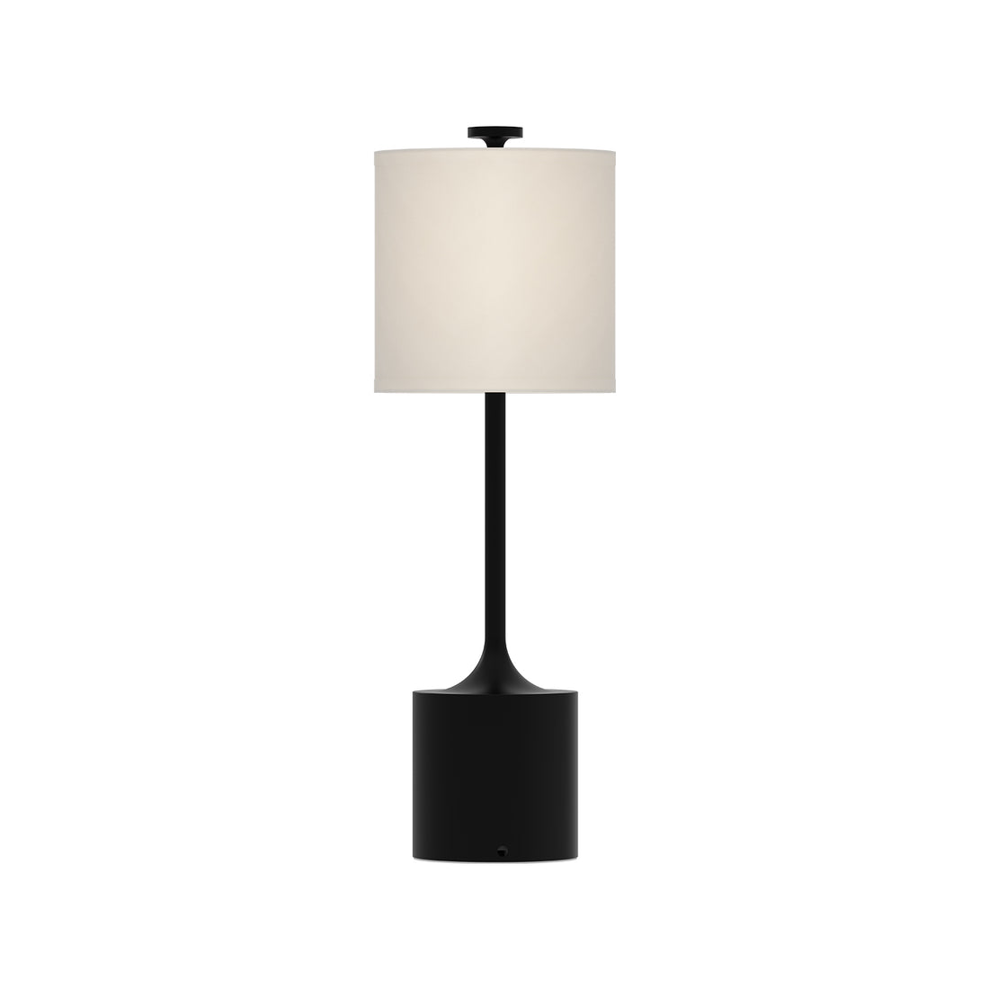 Alora Mood TL418726MBIL Issa 26" Table Lamp, 60W Max, E26 Bulb, Ivory Linen Diffuser, Matte Black Finish