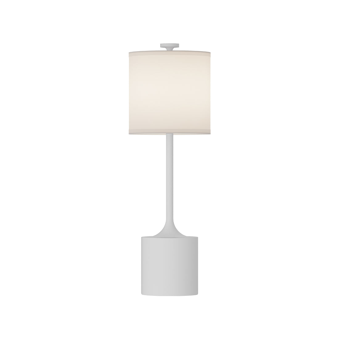 Alora Mood TL418726WHIL Issa 26" Table Lamp, 60W Max, E26 Bulb, Ivory Linen Diffuser, White Finish